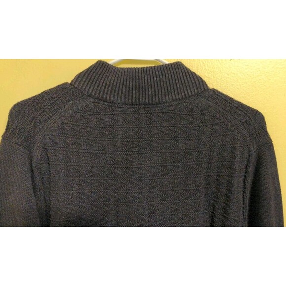Nice Tommy Bahama Sorrento Beach 1/4 Button Mock Sweater Men's X-Large XL Black - Picture 9 of 9